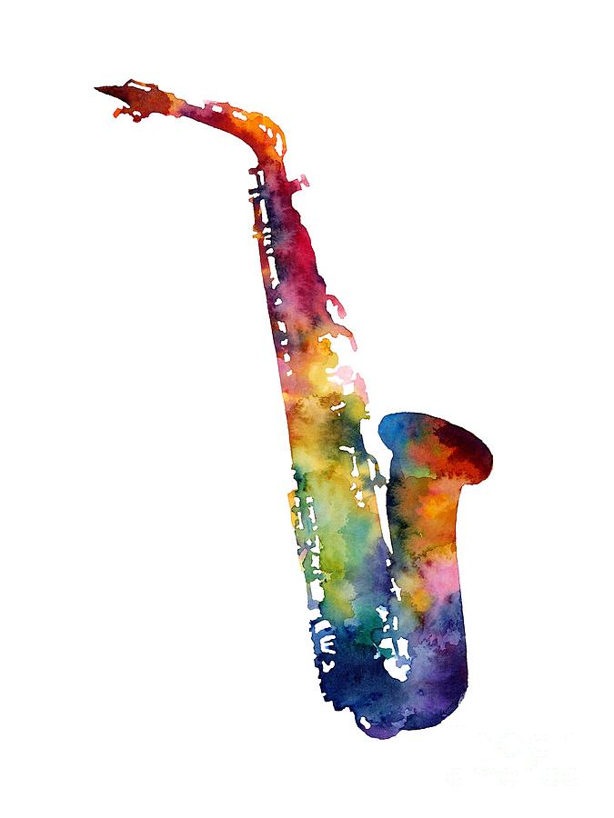 675x900 Alto Sax Painting By Hailey E Herrera
