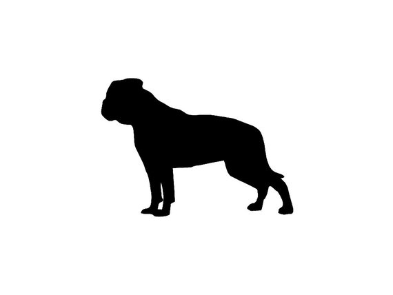 570x428 American Bulldog Silhouette Custom Die Cut Vinyl Decal Sticker