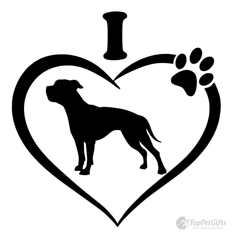 800x800 I Love My American Bulldog Decal