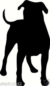 177x300 American Bulldog, Wall Sticker Decal, Silhouette. Great Gift
