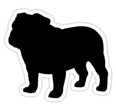 375x360 American Bulldog Silhouette Eps Vectors