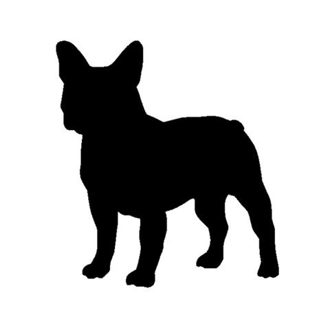 480x480 French Bulldog Silhouette Outline (3.9 X 4.3) Barking Bullies