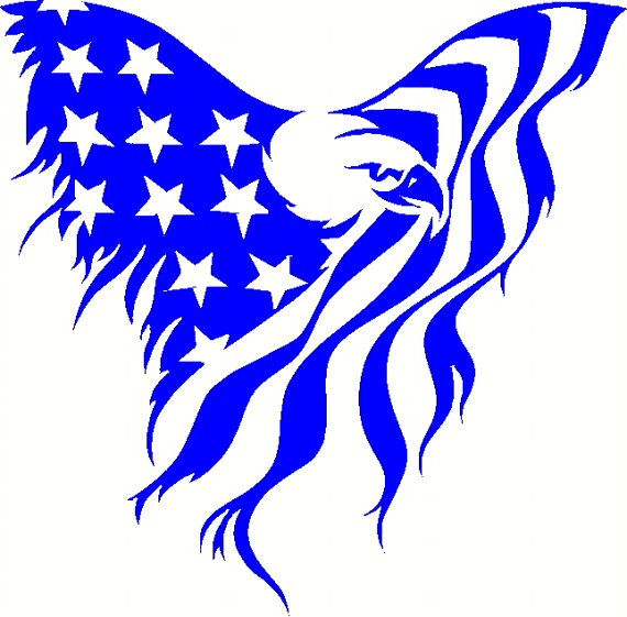 570x561 United States American Eagle Flag Vinyl Vinyl Decals