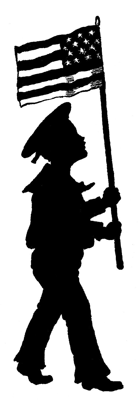 546x1575 Digital Stamp Design Boy Holding American Flag Download