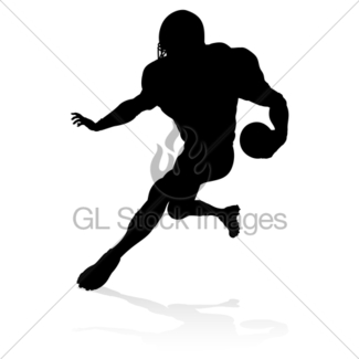 325x325 American Football Player Silhouette Gl Stock Images
