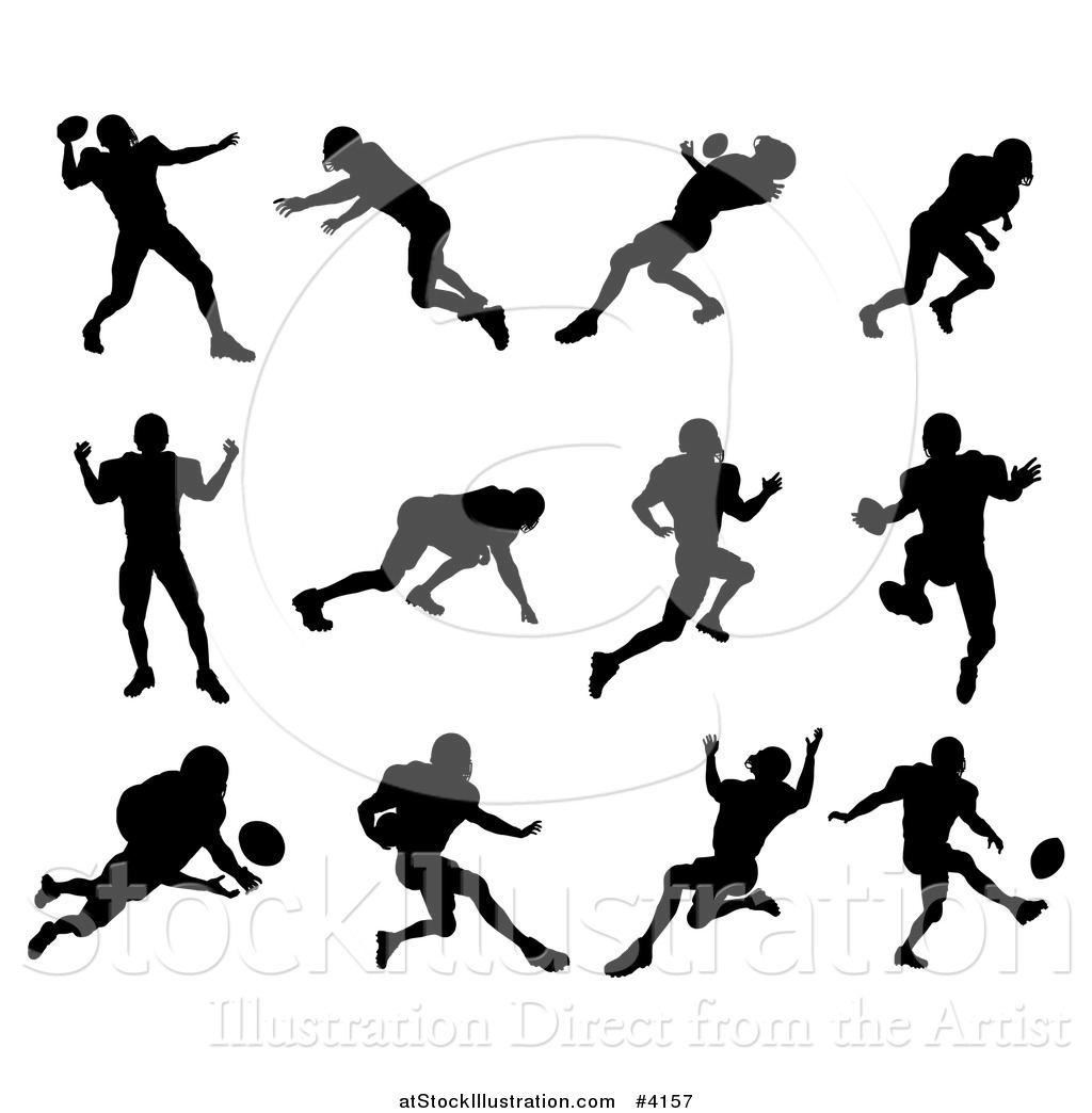 American Football Player Silhouette Vector Free at GetDrawings | Free ...