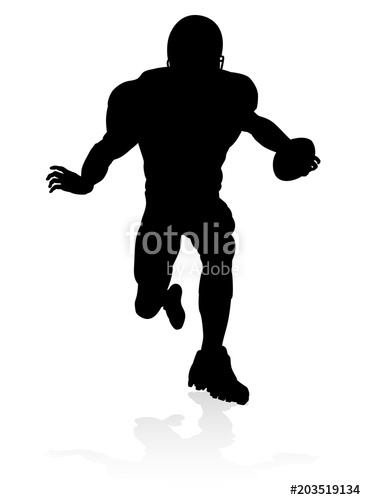 366x500 American Football Player Silhouette Stock Image And Royalty Free