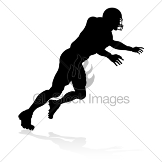 325x325 American Football Player Silhouette Gl Stock Images