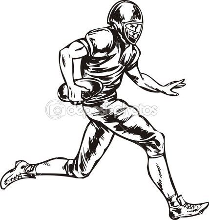 428x450 American Football. Stockvectorbeeld 1s Sport Silhouettes