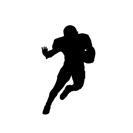 512x512 Free Silhouette Football Player, Hanslodge Clip Art Collection
