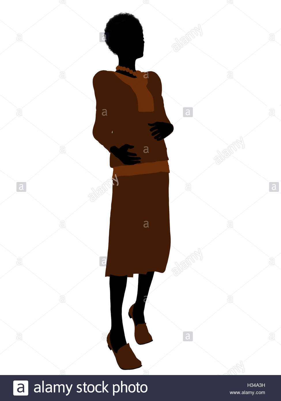 975x1390 Conservative African American Female Silhouette Stock Photo