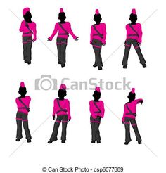 236x246 African American Rain Girl Silhouette Illustration Great