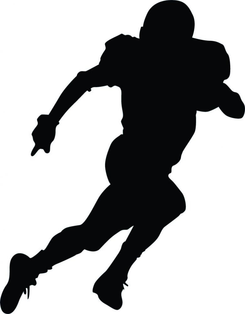 781x1000 Running Football Silhouette Wall Decal By Wallmonkeys