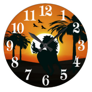 307x307 Horse Silhouette Wall Clocks Zazzle