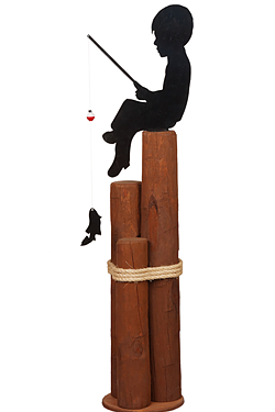 250x375 Large Pier Post Woy Or Girl Silhouette Absolutely Amish Structures