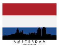 190x157 Amsterdam Netherlands Skyline Dutch Flag By Awesome Shirts
