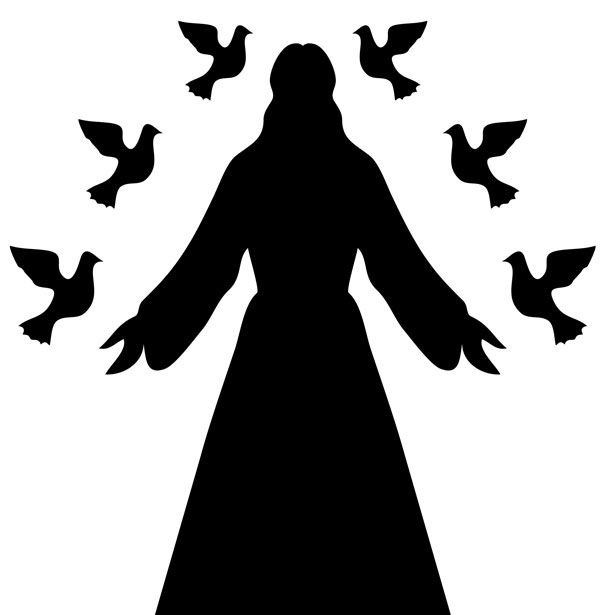 614x615 Jesus Christus Silhouette Tekeningen Silhouette