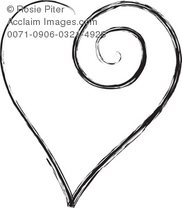 262x300 Human Heart Black And White Clipart