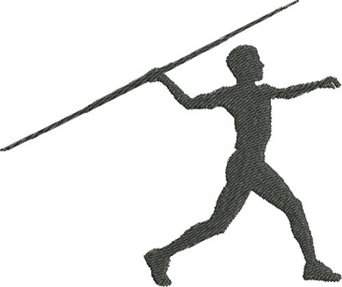 500x419 Javelin Throw Silhouette Embroidery Designs, Machine Embroidery