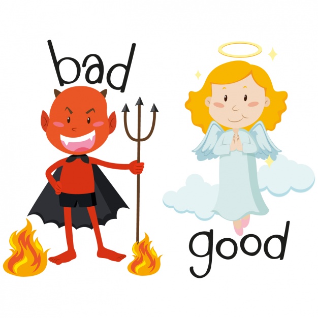626x626 Devil And Angel Design Vector Premium Download
