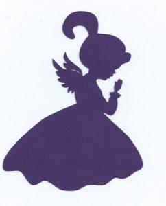 242x300 Little Girl Angel Praying Silhouette Mom's Papercuts