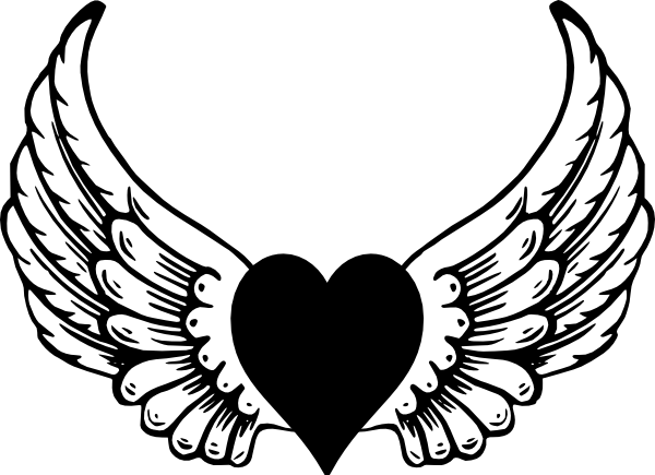 600x435 Heart Angel Wings Clipart