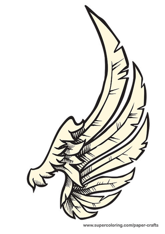 339x480 Left Angel Wing Printable Template Free Printable Papercraft