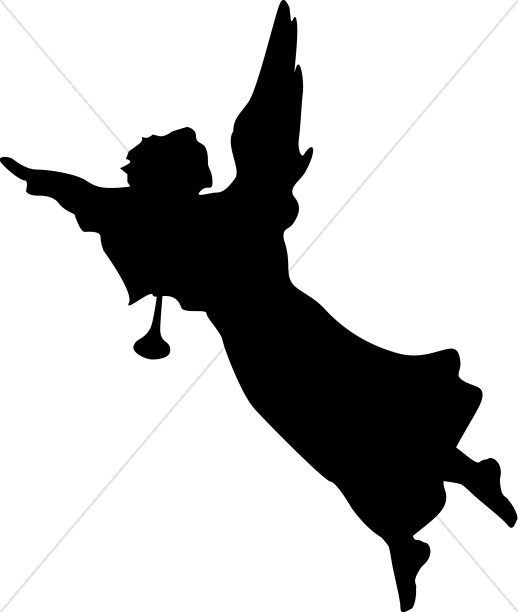 518x612 Dark Angel Clipart Silhouette