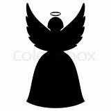 160x160 Free Angel Clip Art Image Christmas Angel In Silhouette