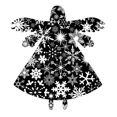 450x450 Clipart Free Angel Ornament Silhouette