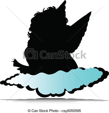 450x467 Little Angel Vector Silhouettes Clipart Vector