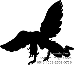 300x264 Art Image Of A Fallen Angel In Silhouette