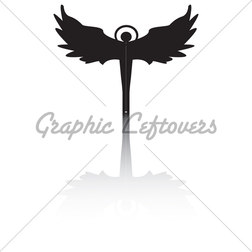 500x500 Angel Silhouette Tattoos Images
