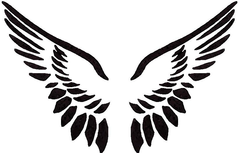829x525 Angel Wings Outline Clip Art