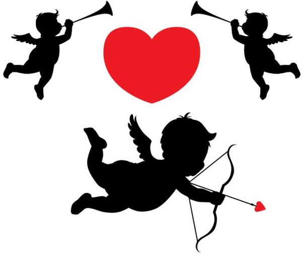 600x508 Cupid With Musician Angels Free Vector In Encapsulated Postscript