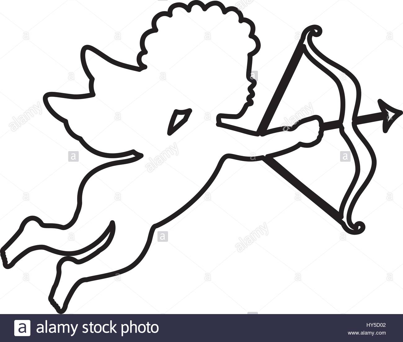 1300x1102 Cupid Angel Silhouette Icon Vector Illustration Design Stock
