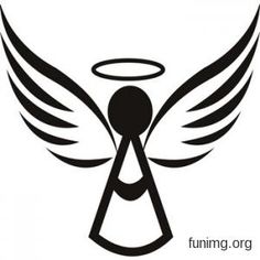 236x236 Angel Wings And Halo Silhouette Tattoo Angel Wings