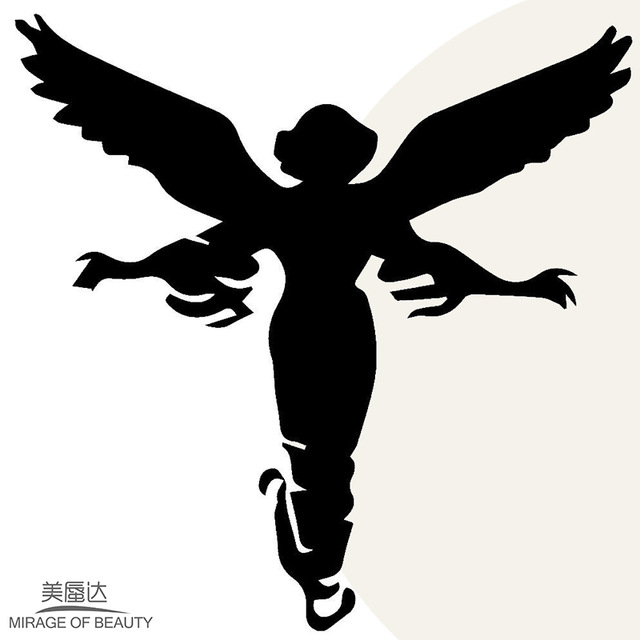 640x640 Sacred Elegant Angel Wings Happy Flying Car Sticker For Truck