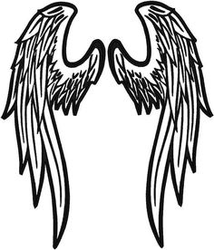 Angel Wings Silhouette at GetDrawings | Free download