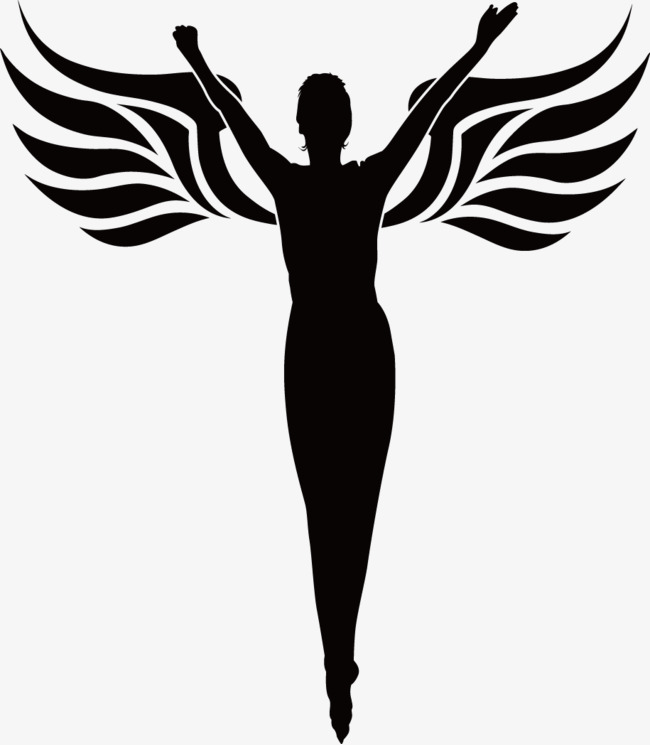 650x745 Angels Outline Vector Material, Angel, Contour, Vector Png