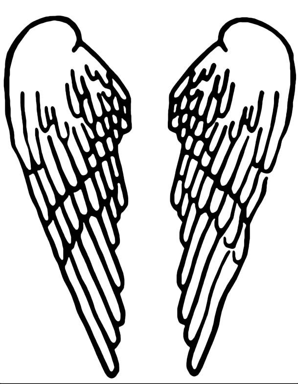 609x784 Drawn Wings Stencil