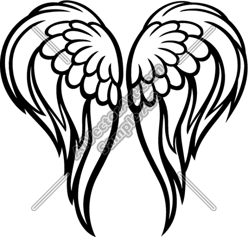500x476 Angel Wings Clipart And Vectorart Graphics
