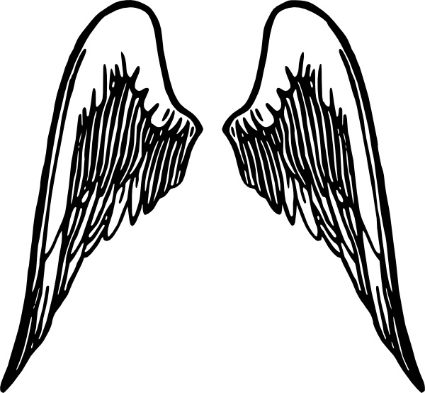600x554 Angel Wings Tattoo Clip Art Free Vector In Open Office Drawing Svg