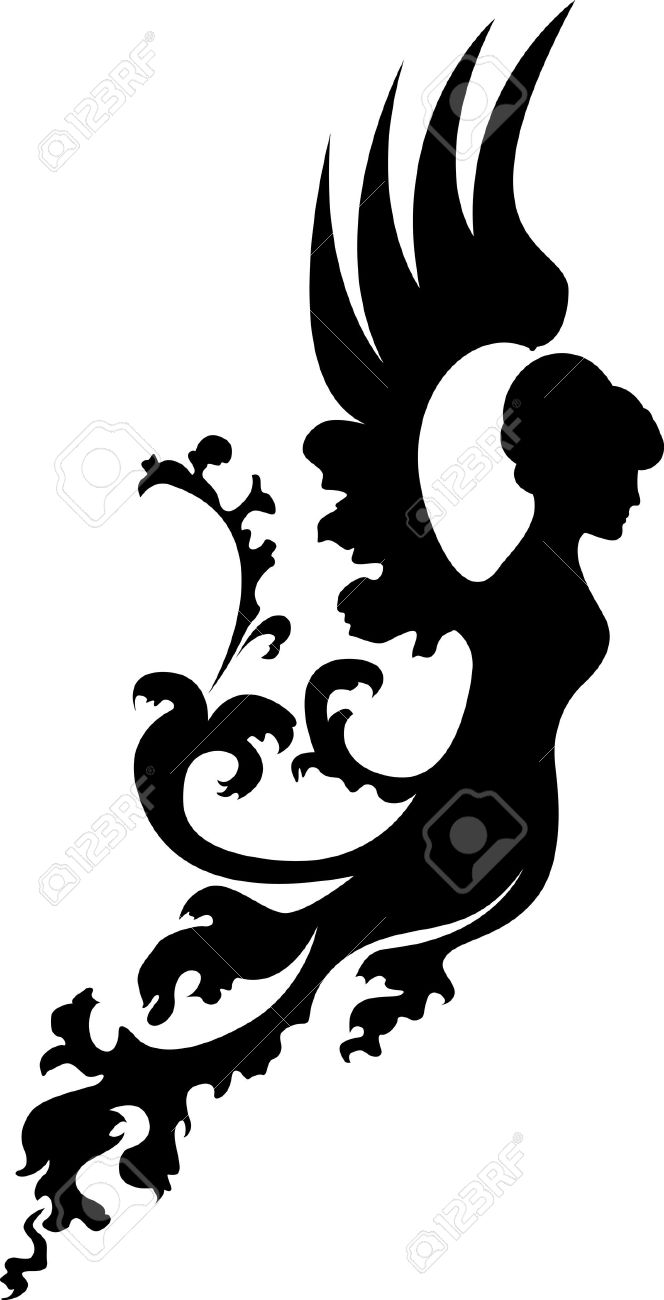 664x1300 Dark Angel Clipart