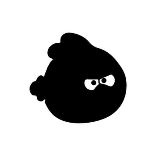 500x500 Birds Red Bird Silhouette Vinyl Sticker