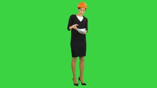 320x180 Silhouette Angry Female Construction Supervisor Holding Documents