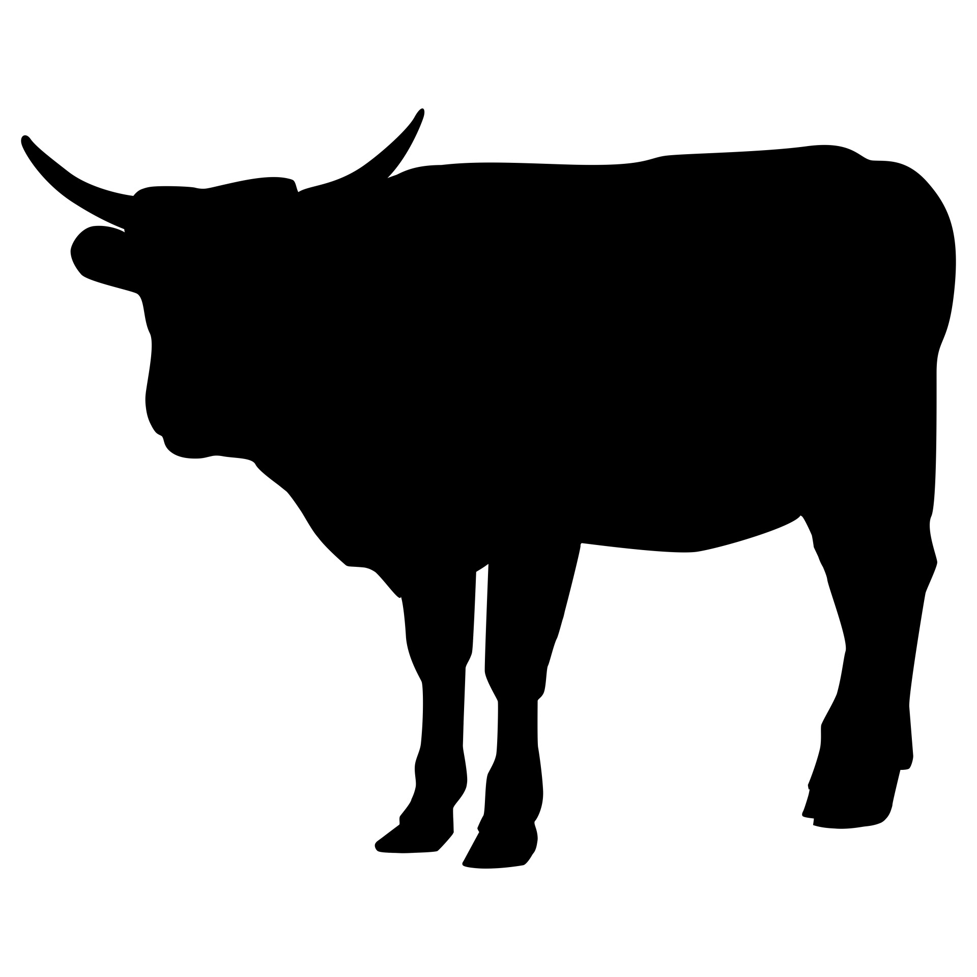 1920x1920 Bull Silhouette Free Stock Photo