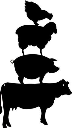 236x420 Black Angus Bull Silhouette Clipart