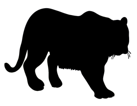 280x218 Tiger Silhouette Clipart