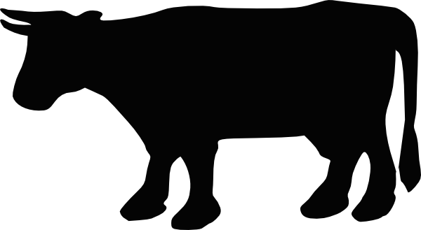 600x329 Cow Silhouette Clip Art Free Vector 4vector